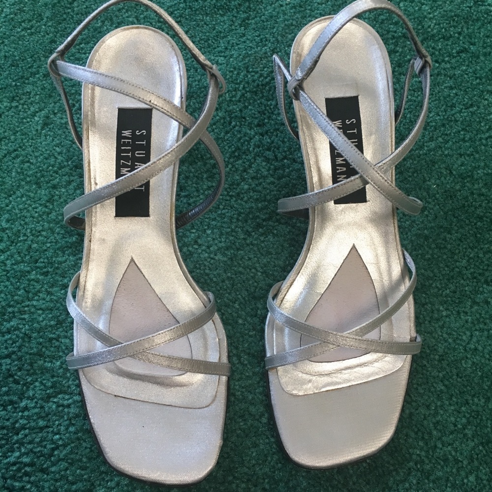Silver Stuart Weitzman shoes!